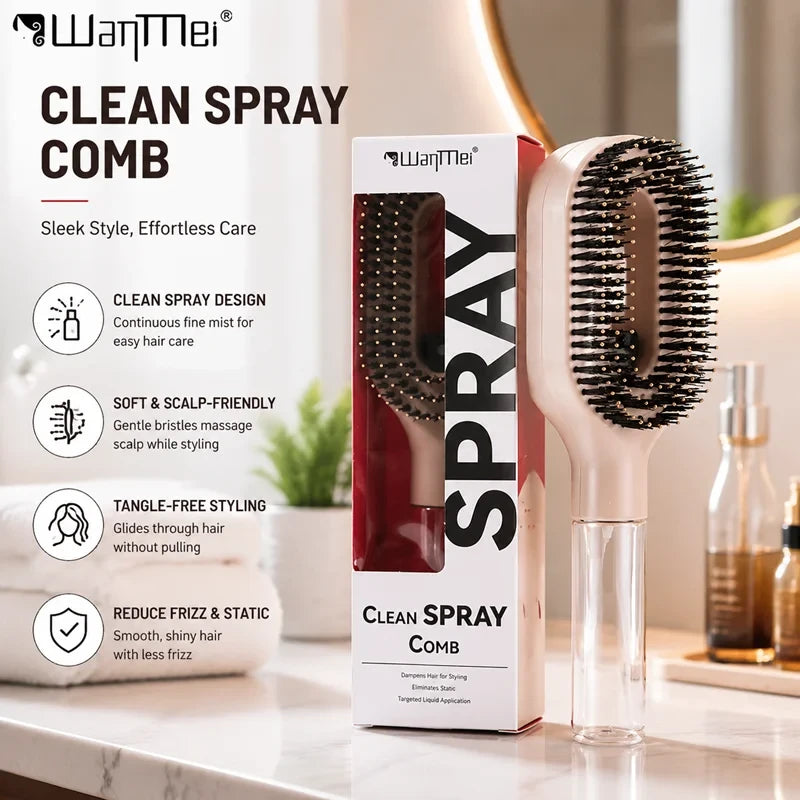Sprayer Comb Detangling Scalp Massage Hairbrush