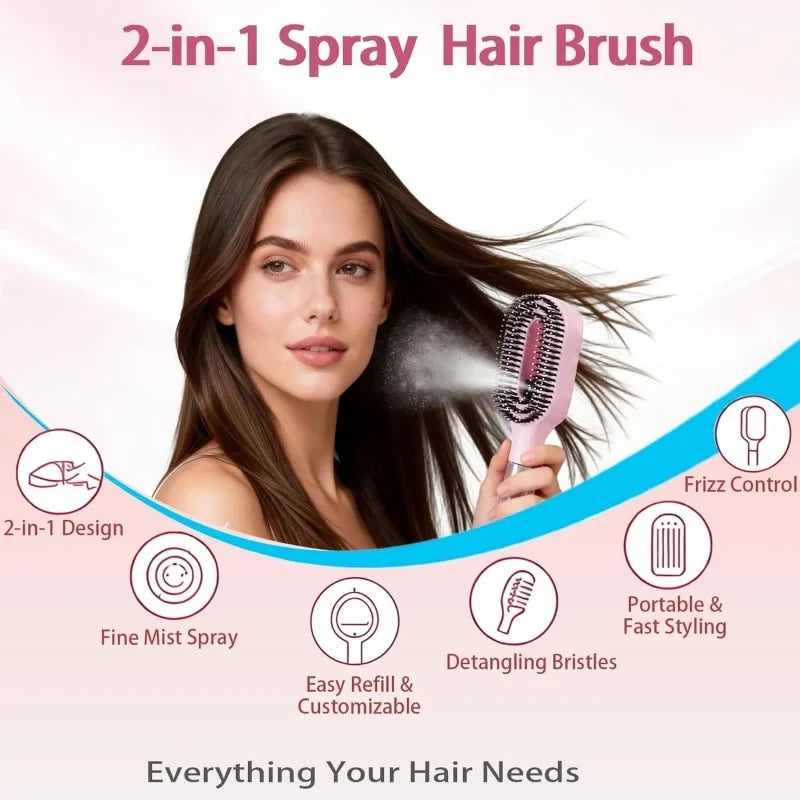 Sprayer Comb Detangling Scalp Massage Hairbrush